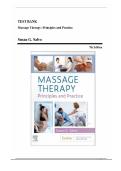 Test Bank - Massage Therapy-Principles and Practice&comma; 7th Edition &lpar;Salvo&comma; 2023&rpar;&comma; Chapter 1-30 &vert; All Chapters