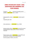 UMKC PHYSIOLOGY EXAM 1 2026  QUESTIONS AND ANSWERS&vert; ACE  YOUR GRADES&period; 