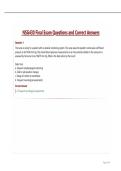  NSG430 Final Exam Questions and Correct Answers