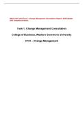 WGU C721 NJP2 Task 1&colon; Change Management Consultation Report &vert; 2026 Update with complete solutions&period;