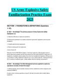 US Army Explosive Safety Familiarization Practice Exam 2025