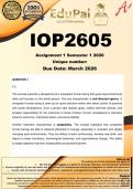 IOP2605 Assignment 1 &lpar;COMPLETE ANSWERS&rpar; Semester 1 2026 &lpar;195945&rpar; - DUE March 2026