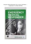 Emergency Medical Responder&colon; First on Scene &lpar;12th Edition&rpar; &mdash; Comprehensive Test Bank 2025&sol;2026