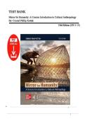 Test Bank for Mirror for Humanity&colon; A Concise Introduction to Cultural Anthropology 13th Edition by Conrad Phillip Kottak isbn-9781260729207 All Chapters Covered Latest Edition