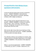 Private Pilot Pre-Solo Written Exam questions with answers