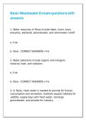 Basic Wastewater D exam questions with answers