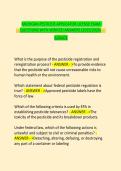 MICHIGAN PESTICIDE APPLICATOR LICENSE EXAM   QUESTIONS WITH VERIFIED ANSWERS &lpar;2025&sol;2026&rpar;  AGRADE 
