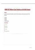 NRNP 6675 Midterm Exam Questions and Verified Answers