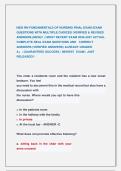 HESI RN FUNDAMENTALS OF NURSING FINAL EXAM &vert;EXAM  QUESTIONS WITH MULTIPLE CHOICES &vert;VERIFIED & REVISED  ANSWERS &lpar;NEW&rpar;&excl;&excl; &vert;&vert; MOST RECENT EXAM 2026-2027 ACTUAL  COMPLETE REAL EXAM QUESTIONS AND   CORRECT  ANSWERS &lpar;VERIFIED ANSWERS&rpar; ALREADY GRADED             