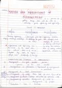 Class 12 CBSE Business Studies &ndash; Chapter 1 &vert; Handwritten Exam-Ready Notes &lpar;Nature & Significance of Management&rpar;