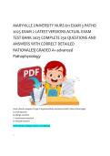 Maryville University NURS 611 Exam 3 Advanced Pathophysiology &ndash; Exam 2 Test Bank &lpar;2026&rpar; &vert; 250 Q&A with Detailed Rationales &lpar;A&plus; Graded&rpar;
