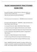 TALENT MANAGEMENT PRACTITIONER  EXAM &lpar;TMI&rpar;  QUESTIONS AND ANSWERS 2026