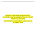 NURS 612 Advanced Health Assessment Exam 1 &ndash; Maryville University &lpar;2026&rpar; &vert; Actual Exam Test Bank with 150 Verified Q&A &lpar;A&plus; Graded&rpar;