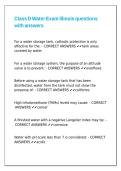 Class D Water Exam Illinois questions with answers