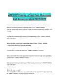 ATP CTP Course - Final Test Questions And Answers Latest 20252026&period;