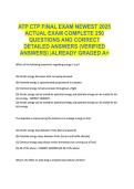 ATP CTP FINAL EXAM NEWEST 2025 ACTUAL E&period;&period;&period;ERIFIED ANSWERS&rpar; ALREADY GRADED A&plus;&period;