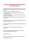 N310 Professional Standards Of Nursing Questions With Complete Answers 
