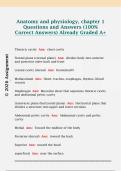 Anatomy and physiology&comma; chapter 1  Questions and Answers &lpar;100&percnt;  Correct Answers&rpar; Already Graded A&plus; 