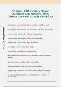 AP Euro - 19th Century &OpenCurlyDoubleQuote;Isms&rdquo;  Questions and Answers &lpar;100&percnt;  Correct Answers&rpar; Already Graded A