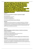 WGU D515 Healthcare Financial Management Exam Review and Study Guide for Western Governors University Healthcare Administration Students &vert; Budgeting&comma; Cost Analysis&comma; Financial Statements&comma; Revenue Cycle Management&comma; Healthcare Reimbursement&comma; Capital Investme