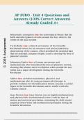AP EURO - Unit 4 Questions and  Answers &lpar;100&percnt; Correct Answers&rpar;  Already Graded A&plus;