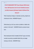 5 GUYS MANAGER TEST Exam Newest 2026 Actual  Exam 200 Questions And Correct Detailed Answers  &lpar;verified Answers&rpar; &vert;&vert;Already Graded A&plus;&vert;&vert;Brand New  Version&excl;&excl;