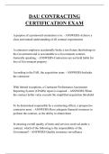 DAU CONTRACTING  CERTIFICATION EXAM QUESTIONS AND ANSWERS 2026