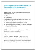 practice questions for the MLPAO MLA&comma;T Certification Exam with answers