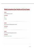 Medical Jurisprudence Exam Questions and Correct Answers&period;