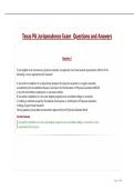 Texas PA Jurisprudence Exam Questions and Answers