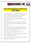 Calt exam Questions and Answers 100&percnt; PASS