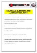 CALT EXAM QUESTIONS AND ANSWERS 100&percnt; PASS