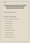 NOCTI Cybersecurity Fundamentals ACTUAL EXAM COMPLETE 200 QUESTIONS AND VERIFIED SOLUTIONS LATEST UPDATE THIS YEAR&period;pdf  1