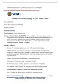 WGU D117 GIM3 Female Genitourinary SOAP Note Form &vert; 2026 Update with complete solutions&period;