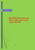 BSN HESI 266 questions and  100&percnt; verified answers latest  update 2025&sol;2026