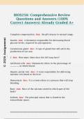 BIOS256&colon; Comprehensive Review  Questions and Answers &lpar;100&percnt;  Correct Answers&rpar; Already Graded A&plus;