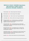 BIOS242&colon; EXAM 2 REVIEW Questions  and Answers &lpar;100&percnt; Correct  Answers&rpar; Already Graded A&plus;