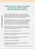BIOS256&colon; Exam 1 Review Questions  and Answers &lpar;100&percnt; Correct  Answers&rpar; Already Graded A&plus; 