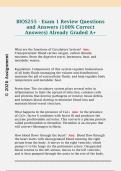 BIOS255 - Exam 1 Review Questions  and Answers &lpar;100&percnt; Correct  Answers&rpar; Already Graded A&plus; 