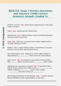 BIOS256&colon; Exam 3 Review Questions  and Answers &lpar;100&percnt; Correct  Answers&rpar; Already Graded A&plus;