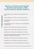 BIOS256&colon; LAB PRACTICUM REVIEW  Questions and Answers &lpar;100&percnt;  Correct Answers&rpar; Already Graded A&plus;