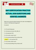 SAP S&sol;4HANA FULL LIST &lpar;TS410 EXAM&rpar; ACTUAL 2026 QUESTIONS AND VERIFIED ANSWERS
