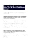 Mom Baby Exam 3&colon; Newborn and Family Care Pt&period; 1 questions n answers 2025&sol;2026