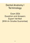 Dental Anatomy I &vert; Terminology Exam Study Guide