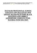 TEST BANK PROFESSIONAL NURSING  CONCEPTS AND CHALLENGES 10TH  EDITION 2025&sol;2026 BETH PERRY BLACK  QUESTIONS AND CORRECT  ANSWERWERS COMPLETE STUDY  MATERIAL WITH SOLUTION 