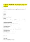 NURS 5434 FINAL EXAM QUESTIONS WITH DETAILED ANSWERS