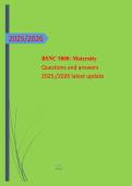 BSNC 5000&colon; Maternity  Questions and answers  2025&semi;&sol;2026 latest update