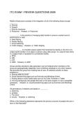 ITC EXAM 1 REVIEW QUESTIONS 2026