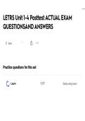 LETRS Unit 1-4 Post test ACTUAL EXAM ALL 50 QUESTIONS AND CORRECT ANSWERS LATEST UPDATE THIS YEAR-JUST RELEASED&period;pdf
