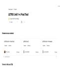 LETRS Unit 1-4 Post Test ACTUAL EXAM ALL QUESTIONS AND CORRECT ANSWERS LATEST UPDATE THIS YEAR-JUST RELEASED&period;pdf